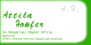 attila hopfer business card